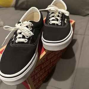 Women’s ERA Vans; size 8; black w/ white trim; worn once